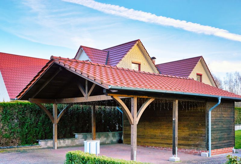 Modern Carport Roof Design with Skylights
